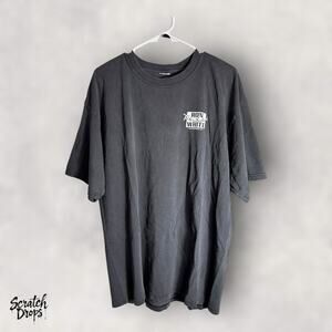 Vintage Y2K Men's T-Shirt XL Black Ron White Graphic Tee Retro Casual Top V12